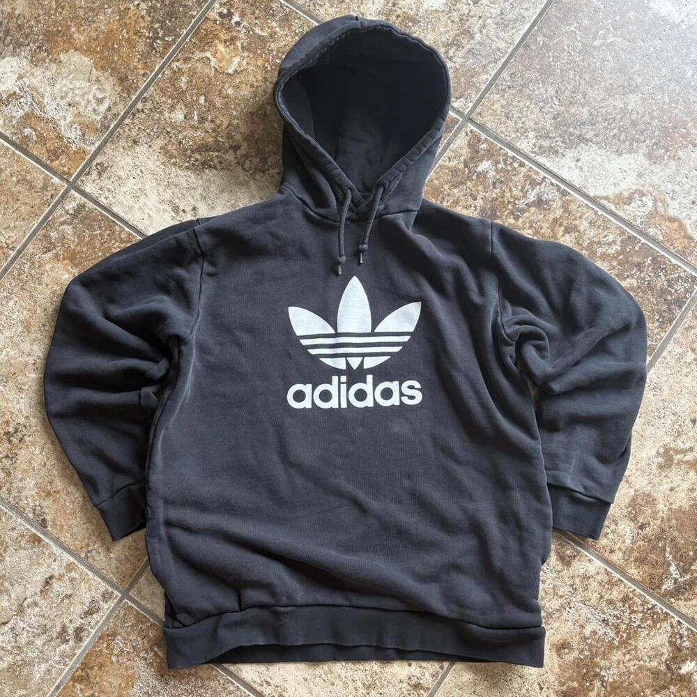 vintage adidas center logo hoodie